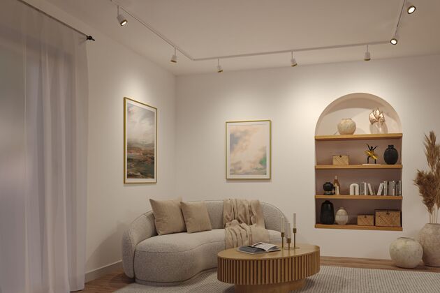 PAULMANN URail lištový spot Cover spot GU10 max. 10W 230V bílá/zlatá mat