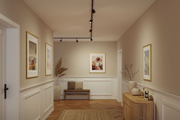 PAULMANN URail lištový spot Cover spot GU10 max. 10W 230V černá mat/zlatá mat