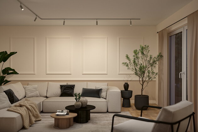 PAULMANN URail lištový spot Tubo 4W 2700 - 4000K 230V matný chrom