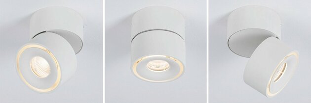 PAULMANN Přisazené svítidlo LED Spircle bílá mat 8,0W 3.000K 36° 933.73