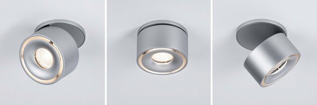 PAULMANN Vestavné svítidlo LED Spircle matný chrom 8,0W 3.000K 36° 933.74