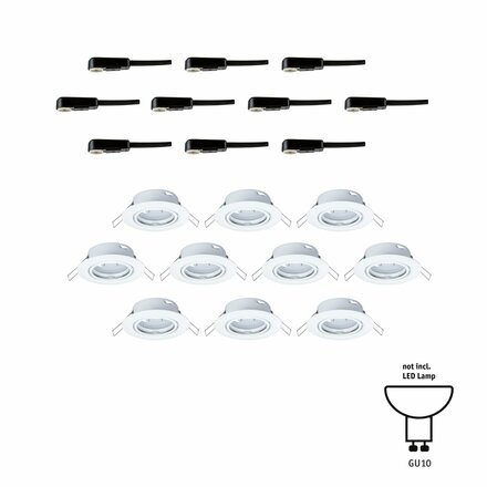 PAULMANN Vestavné svítidlo LED Base kruhové max. 10x10W GU10 bílá 934.00