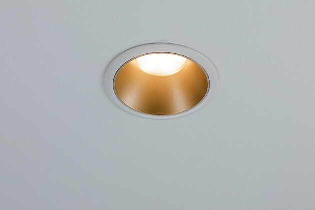 PAULMANN Vestavné svítidlo LED Cole 3x6,5W bílá/zlatá mat 3-krokové-stmívatelné 2700K teplá bílá 934.06