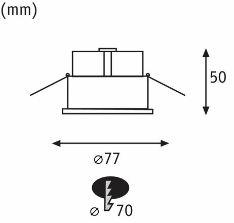 PAULMANN Vestavné svítidlo LED Cymbal max. 10W bílá mat proti oslnění stmívatelné 934.17 P 93417