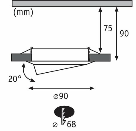 PAULMANN Vestavné svítidlo LED Base kruhové 3x5W GU10 kov kartáčovaný výklopné 3-krokové-stmívatelné 934.24 P 93424