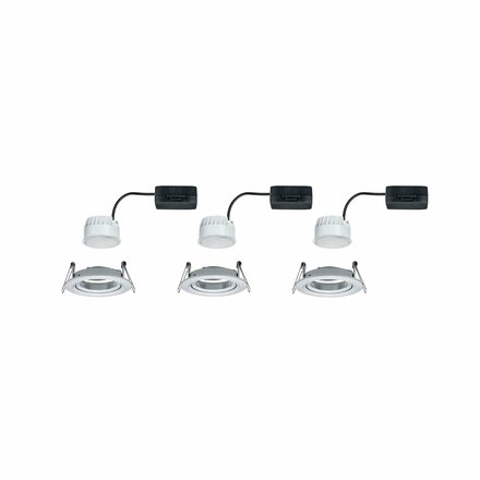 PAULMANN Vestavné svítidlo LED Nova kruhové 3x6,5W hliník broušený nastavitelné 934.51 P 93451