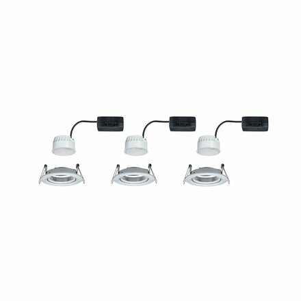 PAULMANN Vestavné svítidlo LED Nova kruhové 3x6,5W hliník broušený nastavitelné 934.51 P 93451