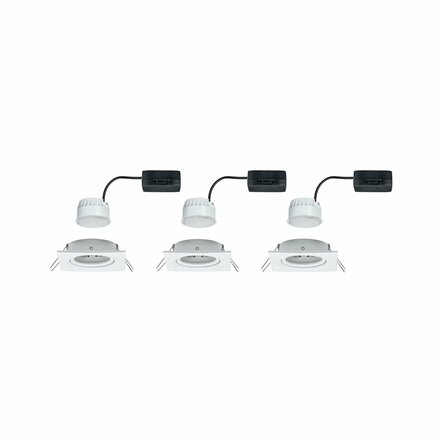 PAULMANN Vestavné svítidlo LED Nova hranaté 3x6,5W bílá mat výklopné 934.54 P 93454