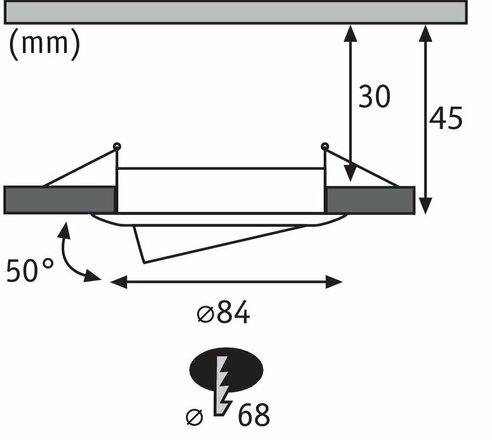 PAULMANN Vestavné svítidlo LED Nova kruhové 3x6,5W bílá mat nastavitelné 3-krokové-stmívatelné 934.85 P 93485