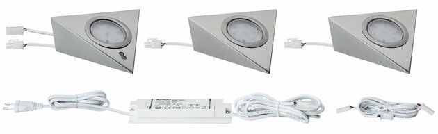 Paulmann nábytkové přisazené svítidlo LED pohybový senzor 3ks-Set vč. LED-Modul 3x2,8W 935.72 P 93572