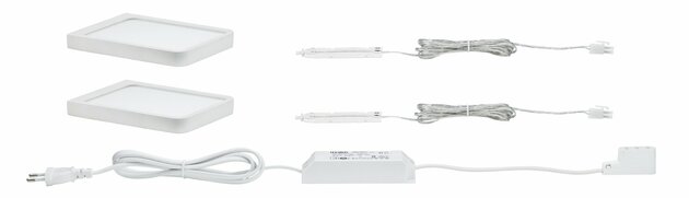 Paulmann nábytkové přisazené svítidlo LED Vane hranaté 2ks-Set vč. LED-Modul 2x6,7W 935.83 P 93583