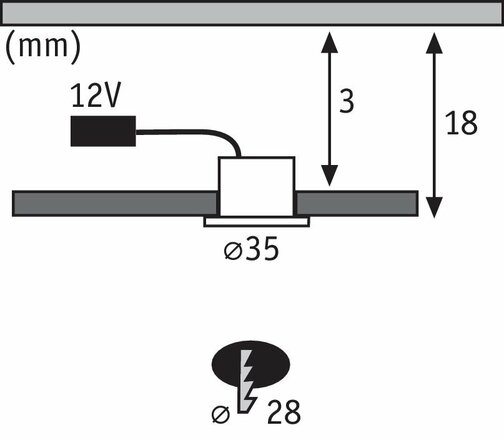 Paulmann nábytkové vestavné svítidla-Set Micro Line Mini LED kruhové, Kov kartáčovaný, 5ks Set 935.86 P 93586