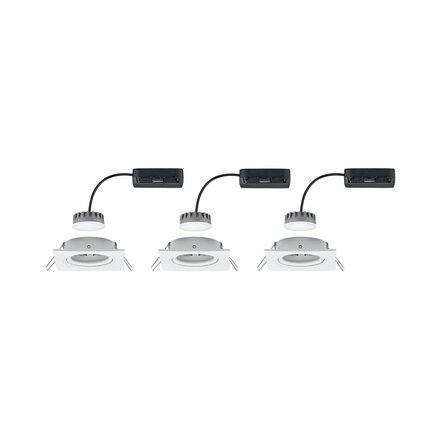 PAULMANN Vestavné svítidlo LED Nova Plus hranaté 3x6,8W bílá mat výklopné stmívatelné 936.78 P 93678