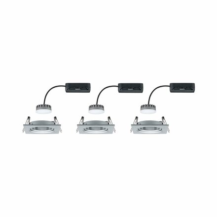 PAULMANN Vestavné svítidlo LED Nova Plus hranaté 3x6,8W hliník výklopné stmívatelné 936.80 P 93680