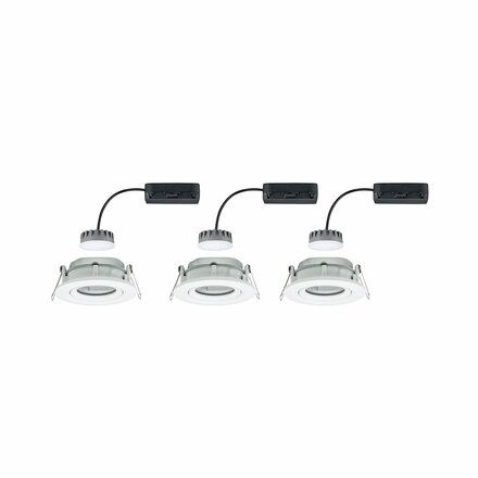 PAULMANN Vestavné svítidlo LED Nova Plus kruhové 3x6,8W bílá mat výklopné stmívatelné 936.82 P 93682