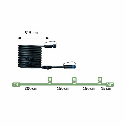 Paulmann Plug&Shine zemní svítidlo Floor Eco IP65 3000K 3x1W 24V stříbrná 936.92 P 93692