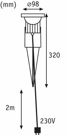 Paulmann Zápich do země Garden Spot max. 28W IP65 230V 937.51 P 93751