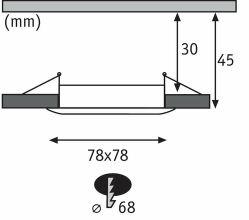 Paulmann vestavné svítidlo LED Coin Slim IP44 hranaté 6,8W hliník 3ks sada stmívatelné 938.95 P 93895