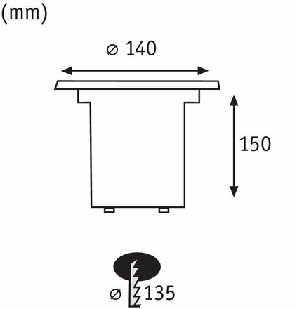 Paulmann Plug&Shine zemní svítidlo IP67 3000K 20° 6W 24V stříbrná nastavitelné 939.07 P 93907