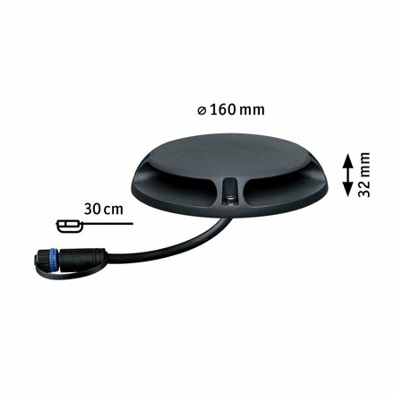 VÝPRODEJ VZORKU Paulmann Plug&Shine zemní přisazené svítidlo IP67 2x3W 24V pojezdové antracit 939.20 P 93920