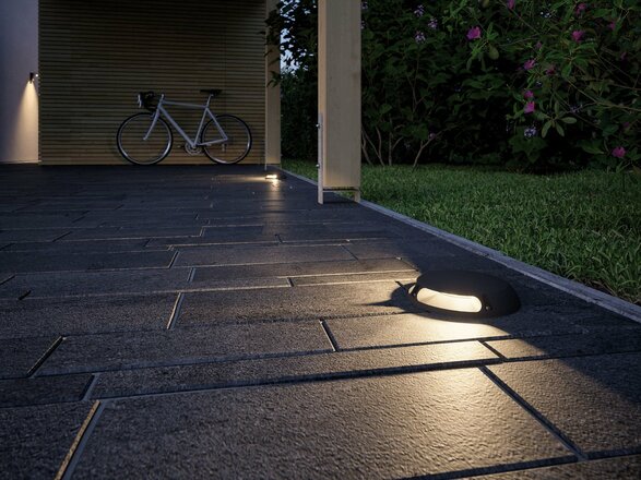VÝPRODEJ VZORKU Paulmann Plug&Shine zemní přisazené svítidlo IP67 2x3W 24V pojezdové antracit 939.20 P 93920