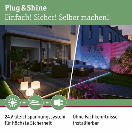 Paulmann Plug&Shine světelná lišta vestavná  IP67 8W 24V antracit 939.21 P 93921