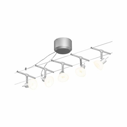 Paulmann Seilsystem Sheela Chrom mat 5 Spots bez zdroje světla, max. 10W GU5,3 941.36 P 94136