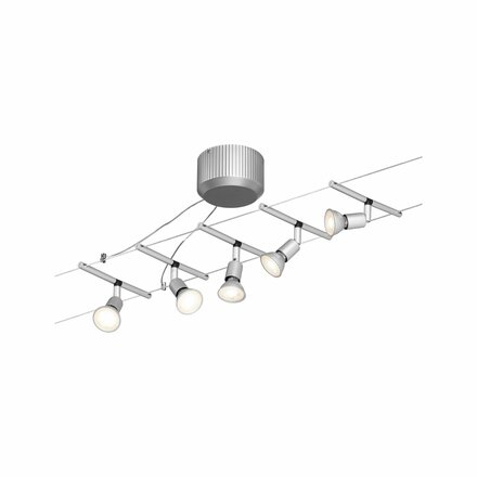 Paulmann Seilsystem Salt Chrom mat 5 Spots bez zdroje světla, max. 10W GU5,3 941.45 P 94145