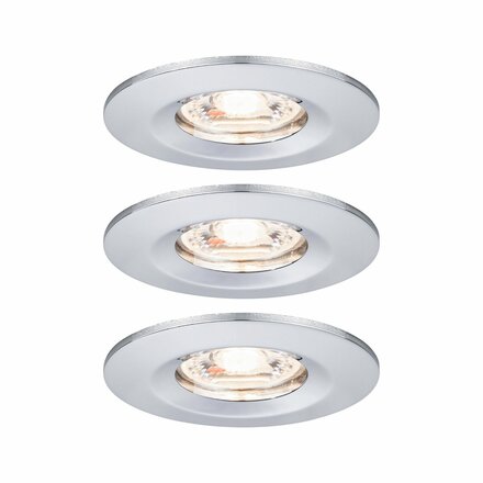 PAULMANN LED vestavné svítidlo Nova mini nevýklopné IP44 3x4W 2700K chrom 230V 943.03