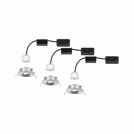 PAULMANN LED vestavné svítidlo Nova mini nevýklopné IP44 3x4W 2700K chrom 230V 943.03