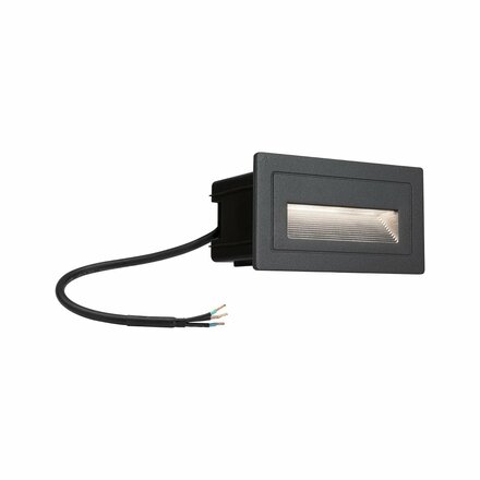 PAULMANN Venkovní vestavné svítidlo do zdi Long LED černá IP44 4W 230V teplá bílá 210x60mm 943.83