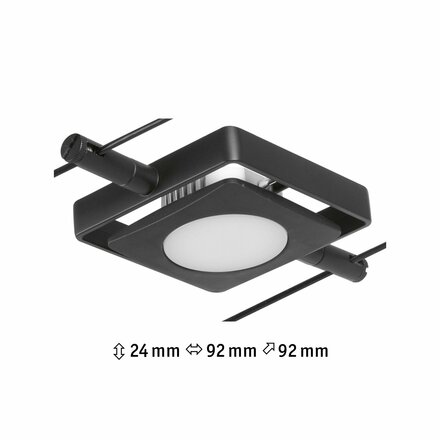 PAULMANN LED lankový systém MacLED spot 4,5W 3000K 12V černá mat/chrom