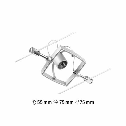 PAULMANN Lankový systém Mac II matný chrom bez zdroje světla max. 10W GU5,3 DC 60VA 944.31