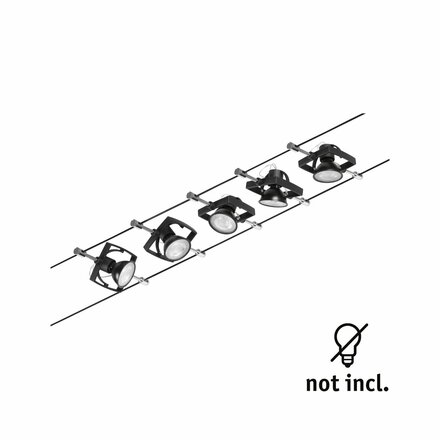 PAULMANN Lankový systém Mac II matný chrom 5 spotů bez zdroje světla max. 5x10W GU5,3 DC 60VA 944.34