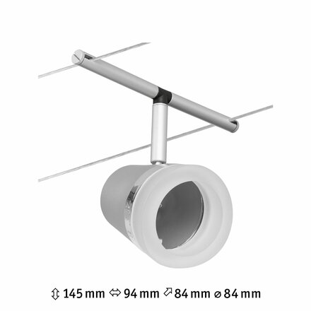 PAULMANN Lankový systém Cone spot GU5,3 max. 10W 12V matný chrom/chrom