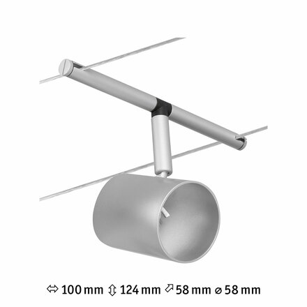 PAULMANN Lankový systém Cup spot GU5,3 max. 10W 12V matný chrom/chrom