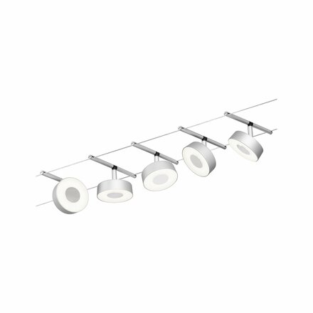 PAULMANN LED lankový systém Circle základní sada 5x5W 3000K 230/12V matný chrom/chrom