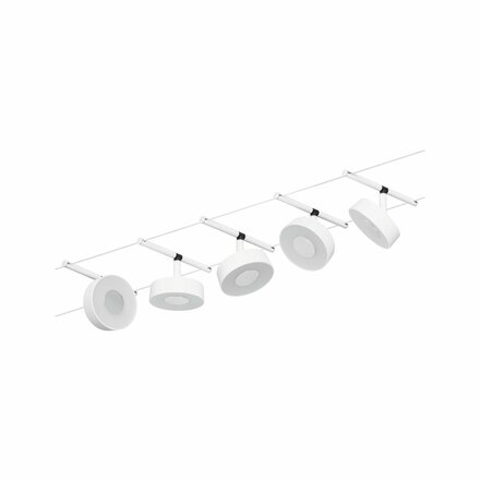 PAULMANN LED lankový systém Circle základní sada 5x5W 3000K 230/12V bílá mat/chrom