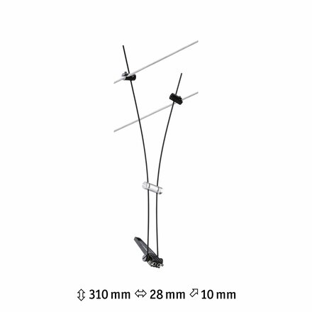 PAULMANN Lankový systém Comet spot GU5,3 max. 50W 12V černá mat