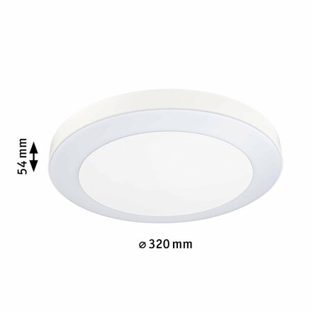 PAULMANN LED stropní svítidlo Smart Home Zigbee Circula soumrakový senzor neláká hmyz IP44 kruhové 320mm CCT 14W 230V bílá umělá hmota