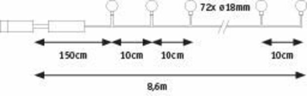 PAULMANN Plug & Shine světelný řetěz IP44 7,5m 24V 3.000K 72x2lm 945.57