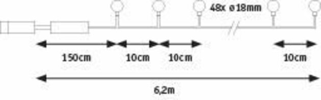 PAULMANN Plug & Shine světelný řetěz IP44 5m 24V 3.000K 48x2lm 945.58