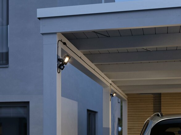 PAULMANN Park + Light LED venkovní nástěnné svítidlo Bimea IP65 3000K 4,5W černá