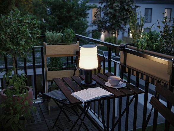 PAULMANN Solární LED stolní lampa Ilanga IP44 2700K antracit