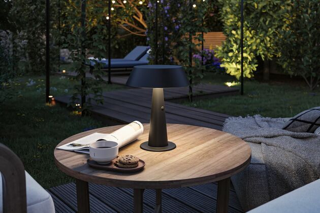 PAULMANN Solární LED stolní lampa Soala 2700K 2,1W antracit