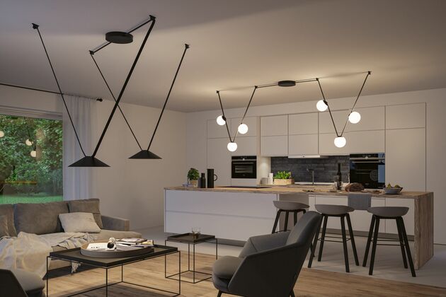 PAULMANN ULine LED závěsné svítidlo Cone 12W 350mm 3000K černá
