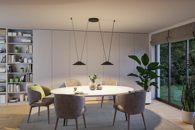 PAULMANN ULine LED závěsné svítidlo Cone 12W 350mm 3000K černá