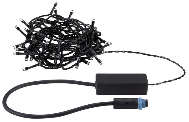 PAULMANN Plug &amp; Shine LED světelný řetěz Yuna teplá bílá 7,4m IP44 1,3W černá