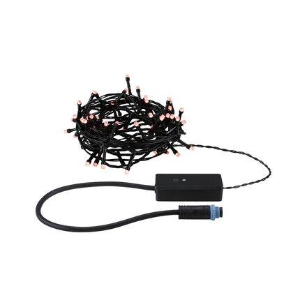 PAULMANN Plug &amp; Shine LED světelný řetěz Yuna RGB 7,4m IP44 3W černá