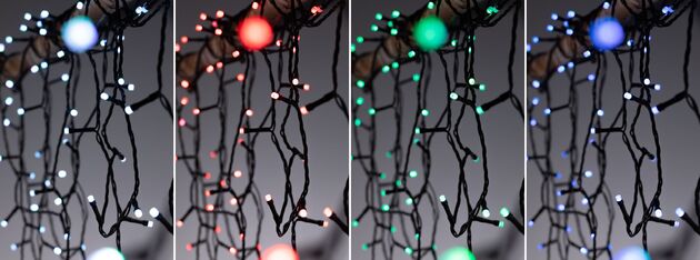 PAULMANN Plug &amp; Shine LED světelný řetěz Yuna RGB 7,4m IP44 3W černá